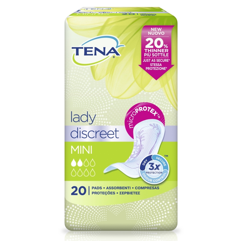 absorbent tena lady mini discreet x20